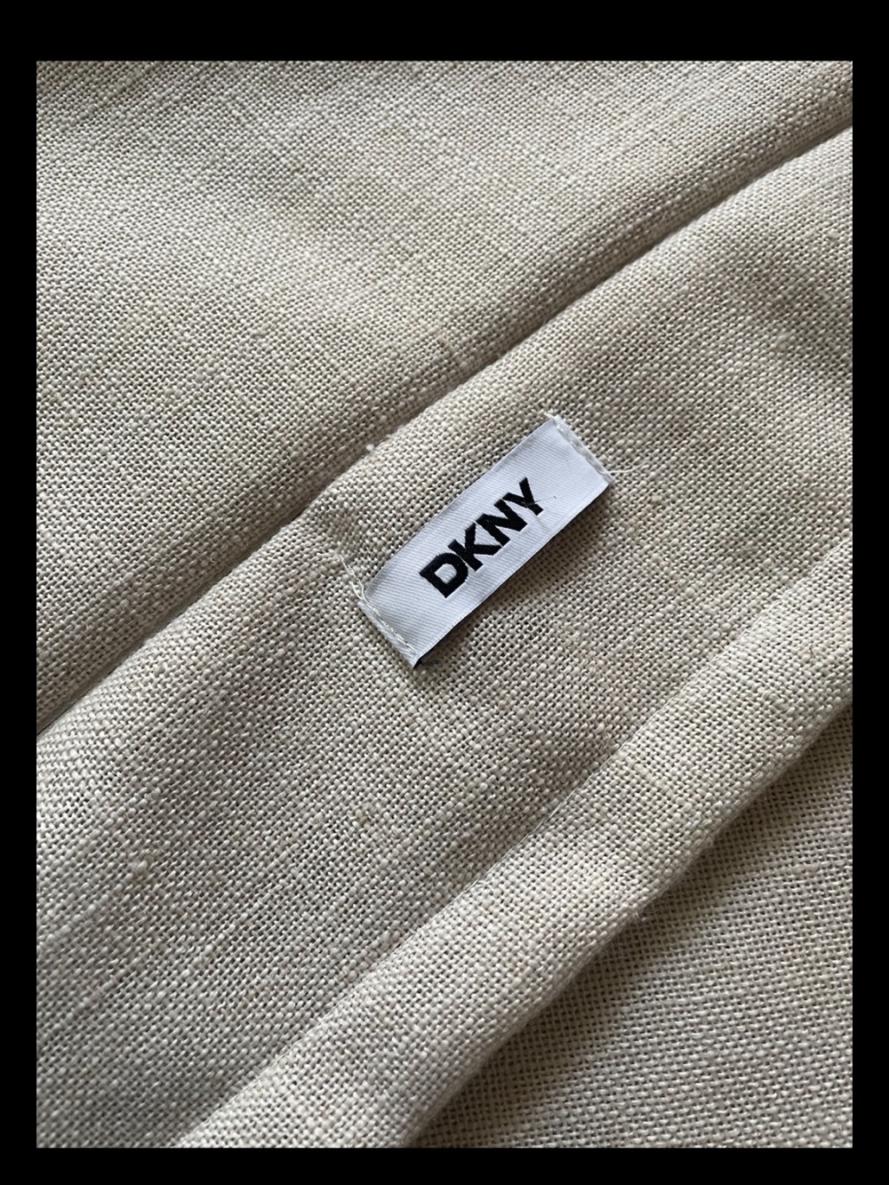 DKNY Textured Fabric Pillow Cover